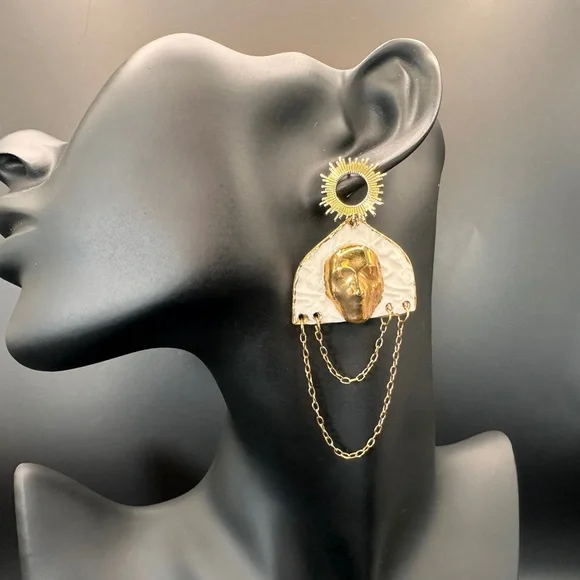 Handmade Luxury Ceramic Earrings – Unique, Lightweight, and Artistic Jewelry - Picture 2 of 11